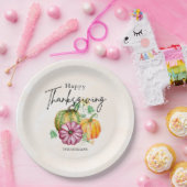 Wasserfarbe Herbstpumpenglücklich Erntedankfest Pappteller (Party)