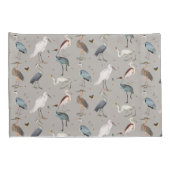 Wasserfarbe Heron Bird Egret Nattern Muster Kissenbezug (Rückseite-Rechts)