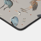 Wasserfarbe Heron Bird Egret Nattern Muster Schreibtischunterlage (Ecke)