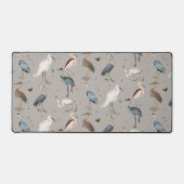 Wasserfarbe Heron Bird Egret Nattern Muster Schreibtischunterlage (Vorderseite)