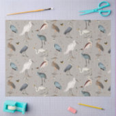 Wasserfarbe Heron Bird Egret Nattern Muster Seidenpapier (Basteln)