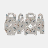 Wasserfarbe Heron Bird Egret Natur Mit Monogramm Geschenkschachtel (Ungefaltet)