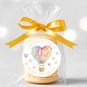 Wasserfarbe Herz Babydusche Gefallen Sticker