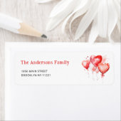 Wasserfarbe Herz Babydusche Rücksendeadresse (Insitu)