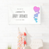 Wasserfarbe Herz Babydusche Schild (Insitu)