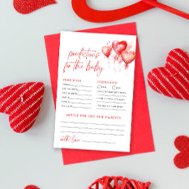 Wasserfarbe Herz Babyvoraussagen und Ratenkarte