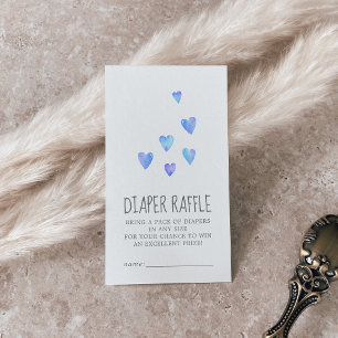 Wasserfarbe Herz Boy Babydusche Windelwanne Windel Begleitkarte