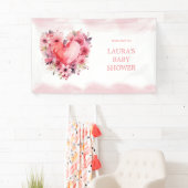 Wasserfarbe Herz Kleine Sweetheart Babydusche Banner (Insitu)