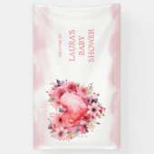 Wasserfarbe Herz Kleine Sweetheart Babydusche Banner (Vertikal)