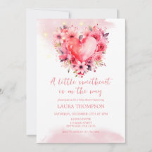 Wasserfarbe Herz Kleine Sweetheart Babydusche