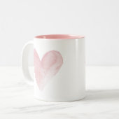 Wasserfarbe Herz Rosa Liebe Kaffee Tasse (Vorderseite Links)