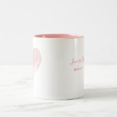 Wasserfarbe Herz Rosa Liebe Kaffee Tasse (Mittel)