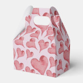 Wasserfarbe Herz Valentinstag Pizza Lover Geschenkschachtel (Rückseite)