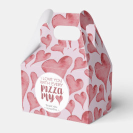Wasserfarbe Herz Valentinstag Pizza Lover Geschenkschachtel