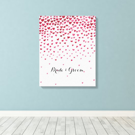 Wasserfarbe Herzenbrauen und -garten Leinwanddruck (Insitu (Holzboden))