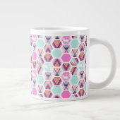 Wasserfarbe Hexagon-Muster Jumbo-Tasse (Rechts)