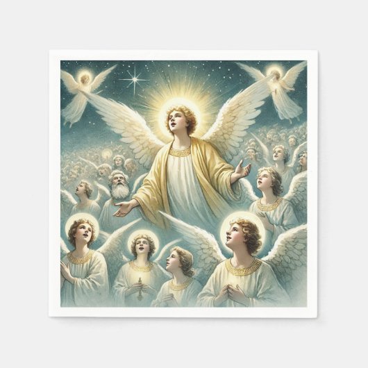 Wasserfarbe Himmlisch Wirt Angels Entdeckungsreise Serviette (Vorderseite)