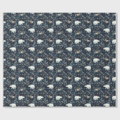 Wasserfarbe Hirschbär Hand gezogen Geschenkpapier (Flach)