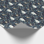 Wasserfarbe Hirschbär Hand gezogen Geschenkpapier (Ecke)