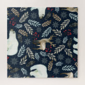 Wasserfarbe Hirschbär Hand gezogen Puzzle (Horizontal)
