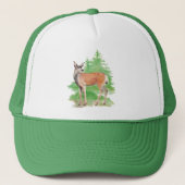 Wasserfarbe Hirsche wild Tierart Art Truckerkappe (Vorderseite)