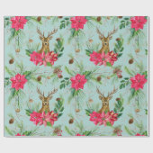 Wasserfarbe Hirschweifsmuster Geschenkpapier (Flach)