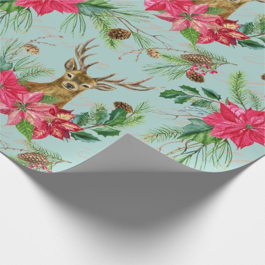 Wasserfarbe Hirschweifsmuster Geschenkpapier (Ecke)