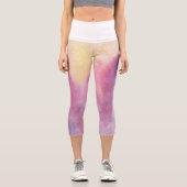 Wasserfarbe Hochwaisted Capris (Vorderseite)