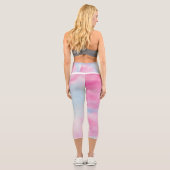 Wasserfarbe Hochwaisted Capris (Rückseite)