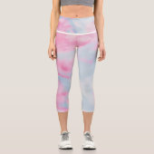 Wasserfarbe Hochwaisted Capris (Vorderseite)