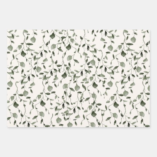 Wasserfarbe Hochzeit Geschenkpapier Set (Vorderseite 3)