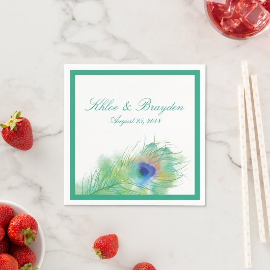 Wasserfarbe | Hochzeit Serviette (Beispiel)