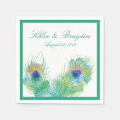 Wasserfarbe | Hochzeit Serviette (Vorderseite)