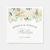 Wasserfarbe | Hochzeitscocktail Serviette (Vorderseite)