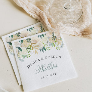 Wasserfarbe   Hochzeitscocktail Serviette