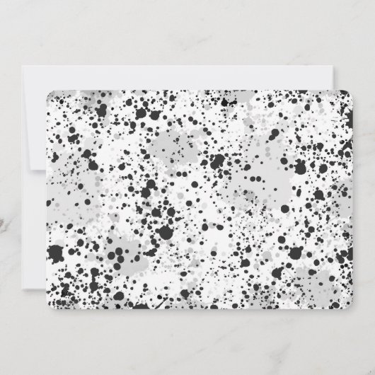 Wasserfarbe Hohe Einladung von fünf Fotos (Rückseite)