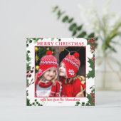 Wasserfarbe Holly Beries Frohe Weihnachtsgebäck Fo (Stehend Vorderseite)