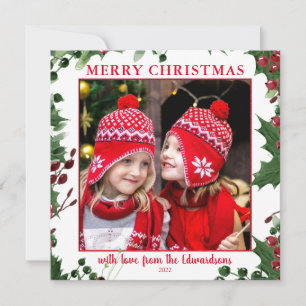 Wasserfarbe Holly Beries Frohe Weihnachtsgebäck Fo