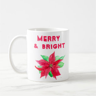 Wasserfarbe Holly Merry und Bright Kaffeetasse