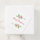Wasserfarbe Holly Sprigs Geschenkanhänger (Beispiel)