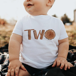 Wasserfarbe Holz 2. Geburtstag Junge Baby T-shirt