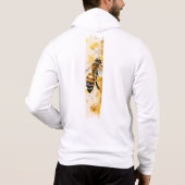 Wasserfarbe Honig Biene Brushstroke Paint Hoodie (Rückseite)