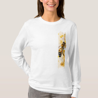 Wasserfarbe Honig Biene Brushstroke Paint T-Shirt