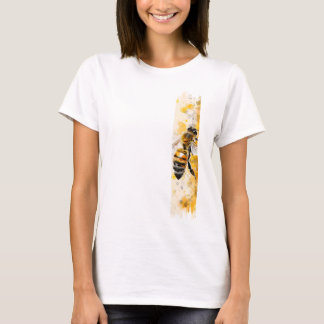 Wasserfarbe Honig Biene Brushstroke Paint T-Shirt