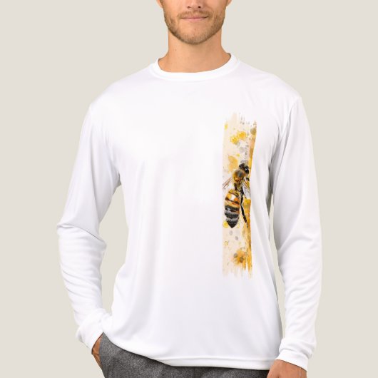 Wasserfarbe Honig Biene Brushstroke Paint Tri-Blend Shirt (Vorderseite)