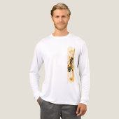 Wasserfarbe Honig Biene Brushstroke Paint Tri-Blend Shirt (Vorderseite komplett)