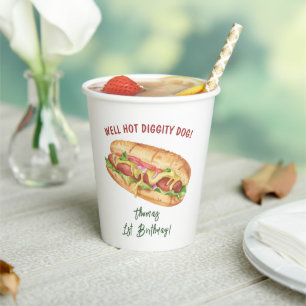 Wasserfarbe Hot Dog Kinder Geburtstag Pappbecher