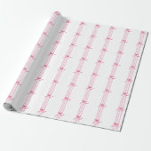 Wasserfarbe Hot Pink Bows & Bamboo Geschenkpapier (Ungerollt)
