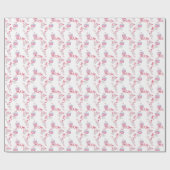 Wasserfarbe Hot Pink Mahjong Cocktails Geschenkpapier (Flach)