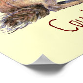 Wasserfarbe Howling Coyote Poster (Ecke)